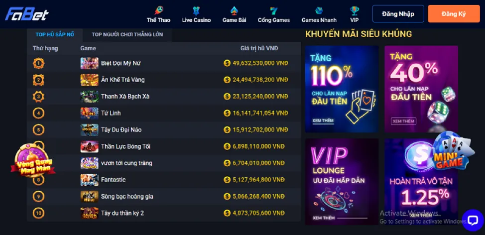 Các trò chơi Slot Games tại KV99